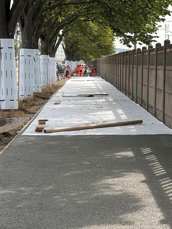 Avenue Jean Jaurès : Les travaux de la future piste cyclable avancent